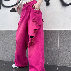 VILZSTUDIOS Ripped baggy jeans for streetwear fashion