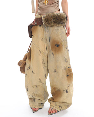 VILZSTUDIOS Baggy sand-wash balloon jeans