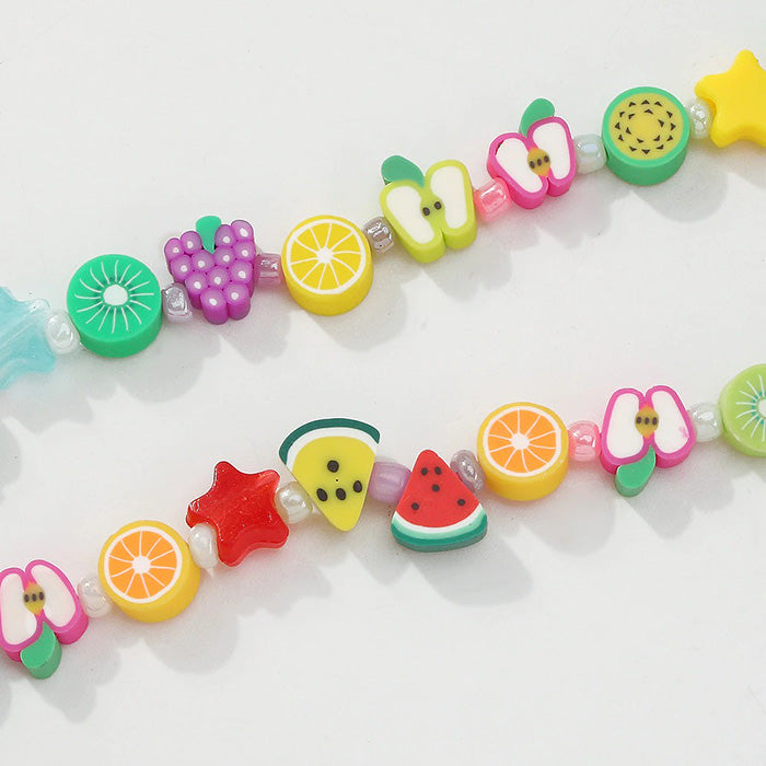 VILZSTUDIOS Vibrant beaded necklace with fruit charms