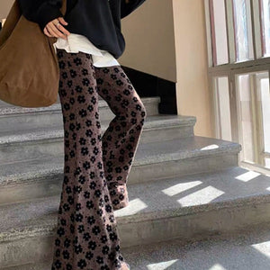 VILZSTUDIOS Floral flare trousers for stylish streetwear fashion