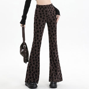 VILZSTUDIOS Floral flare trousers for stylish streetwear fashion