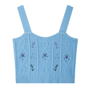 VILZSTUDIOS Bohemian knit tank top suitable for various outfits