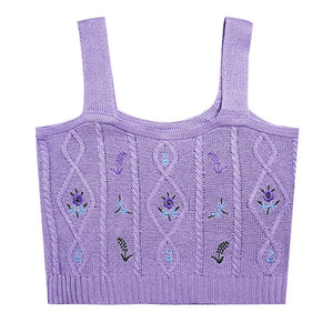 VILZSTUDIOS Bohemian knit tank top suitable for various outfits