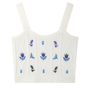 VILZSTUDIOS Bohemian knit tank top suitable for various outfits