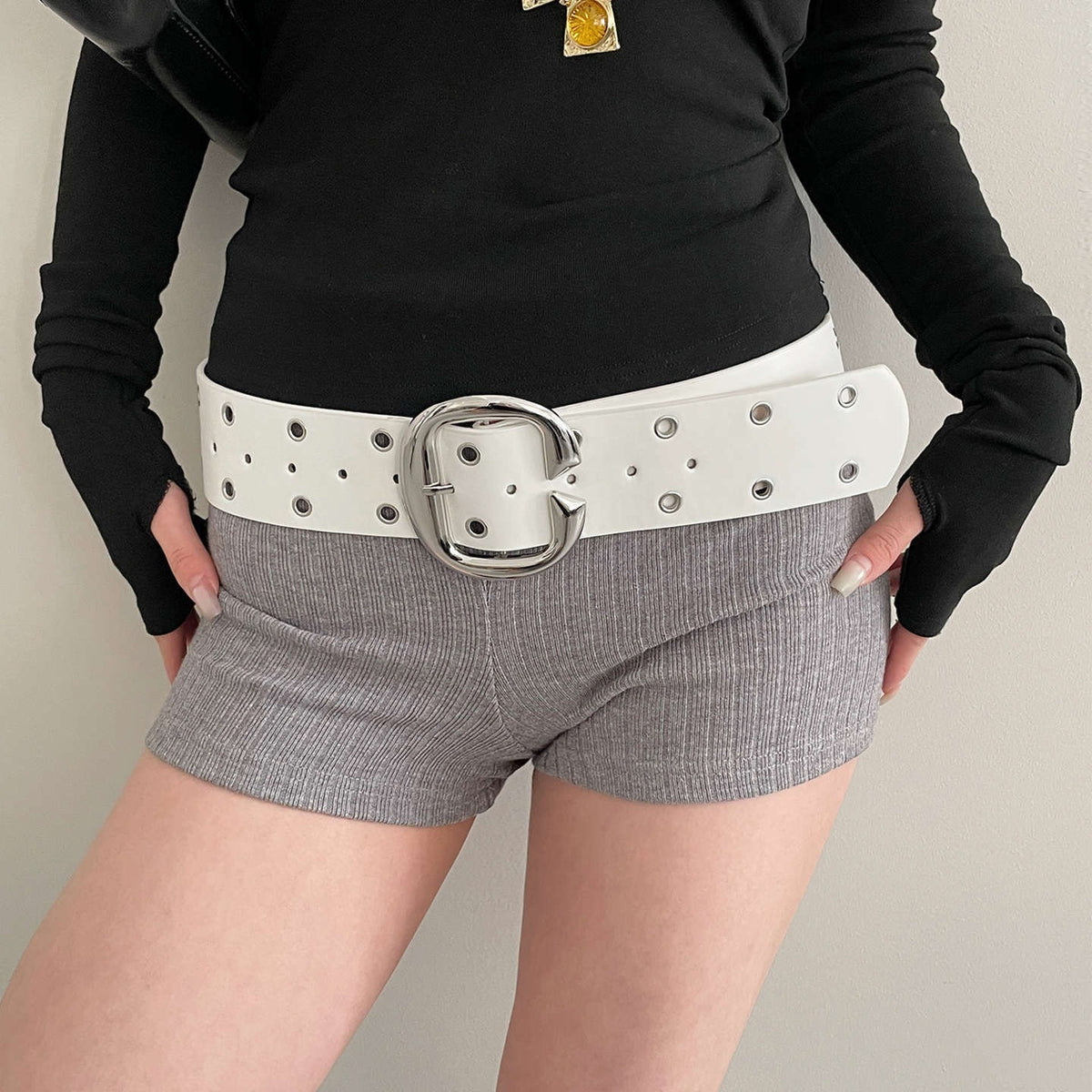 Bold C-Shaped Buckle Belt