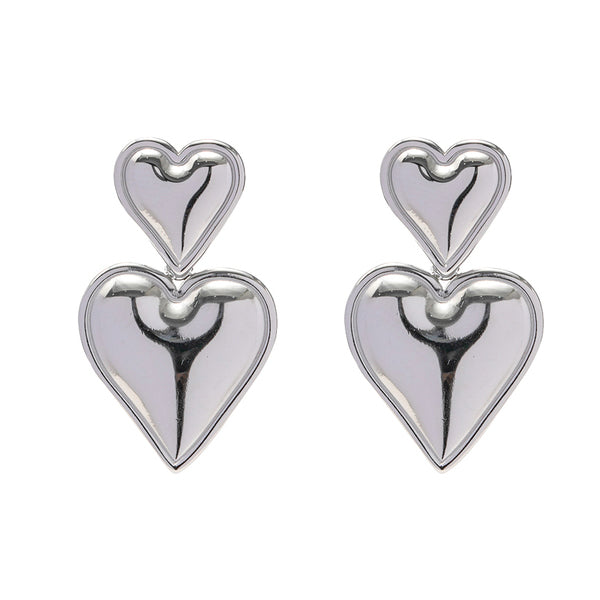 VILZSTUDIOS Heart shaped statement earrings made of zinc alloy