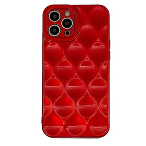 VILZSTUDIOS 3D bubble phone case in red color
