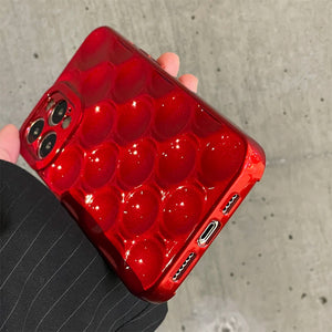 VILZSTUDIOS 3D bubble phone case in red color