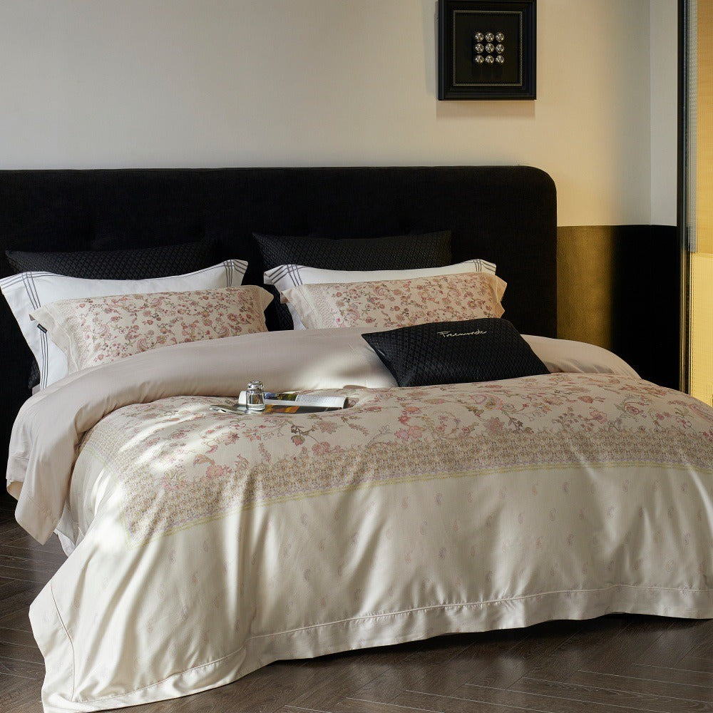 Botanical Paisley Satin Duvet Cover Set