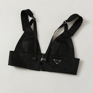 VILZSTUDIOS Buckle Detail Zip Up Chic Top product image