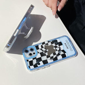 VILZSTUDIOS Stylish phone case with butterfly checkered design