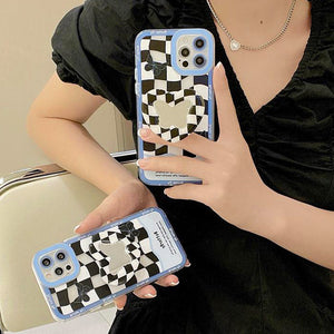 VILZSTUDIOS Stylish phone case with butterfly checkered design