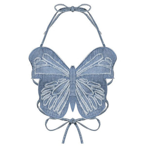 VILZSTUDIOS Butterfly crop top for trendy streetwear fashion