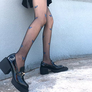 VILZSTUDIOS Sheer tights with butterfly details