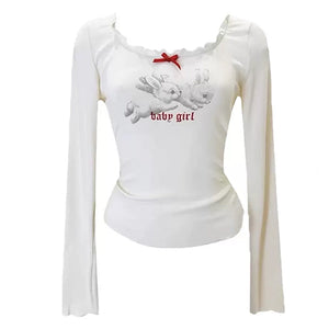 VILZSTUDIOS Bunny graphic long sleeve tee from VILZSTUDIOS