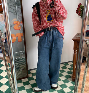 VILZSTUDIOS Fashionable wide leg jeans for streetwear style