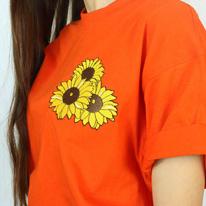 VILZSTUDIOS Casual sunflower graphic t-shirt for men