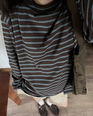 VILZSTUDIOS Striped long sleeve t-shirt for casual wear