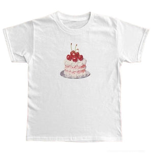 VILZSTUDIOS Graphic tee featuring a birthday cake design