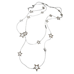 VILZSTUDIOS Layered necklace with silver chains and star pendants