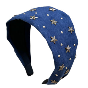 VILZSTUDIOS Wide headband with star and stud embellishments