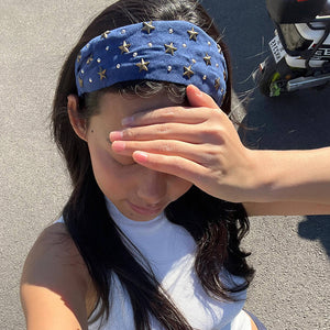 VILZSTUDIOS Wide headband with star and stud embellishments