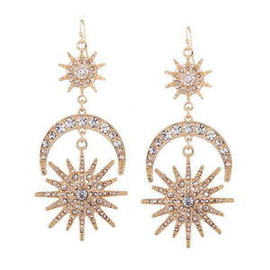VILZSTUDIOS Stylish earrings featuring sun and moon design