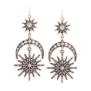VILZSTUDIOS Stylish earrings featuring sun and moon design