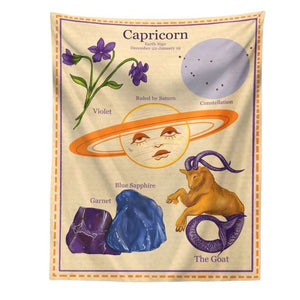VILZSTUDIOS Horoscope aesthetic tapestry for wall decor
