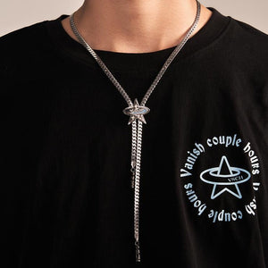 VILZSTUDIOS Stylish chain necklace with shooting star pendant