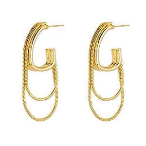 VILZSTUDIOS Stylish chain earrings for a fashionable look