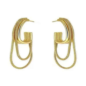 VILZSTUDIOS Stylish chain earrings for a fashionable look