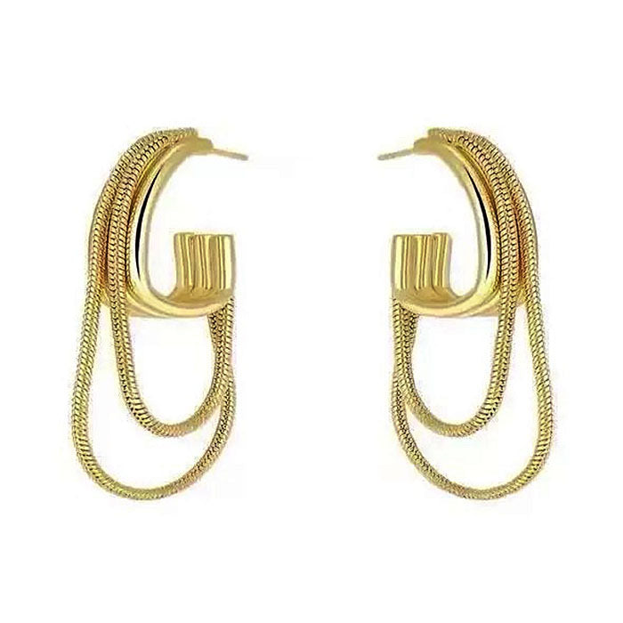 VILZSTUDIOS Stylish chain earrings for a fashionable look