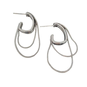 VILZSTUDIOS Stylish chain earrings for a fashionable look