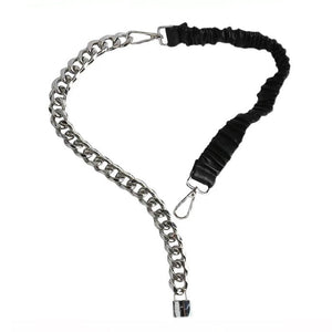 VILZSTUDIOS Stylish belt with lock pendant and chain design