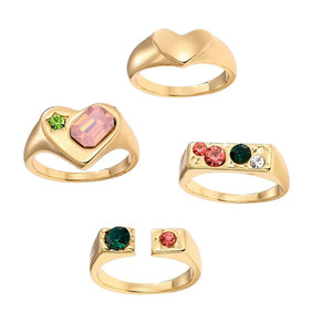 VILZSTUDIOS charm school inspired ring collection set