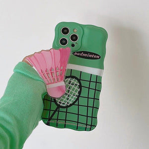 VILZSTUDIOS Trendy phone case featuring badminton design