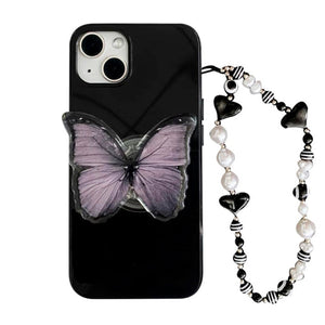 VILZSTUDIOS Butterfly beaded chain iPhone case