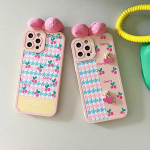 VILZSTUDIOS Stylish iPhone case with cherry bow design