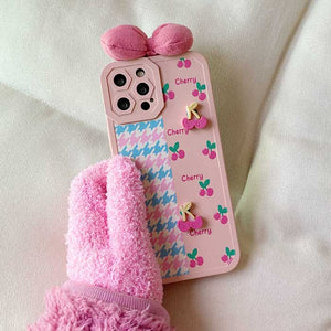 VILZSTUDIOS Stylish iPhone case with cherry bow design