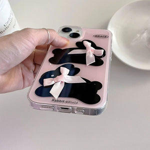 VILZSTUDIOS Cute Bunny & Bows iPhone Case