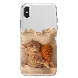 VILZSTUDIOS Cute sleeping cat iPhone case