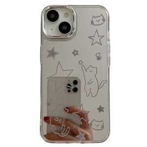 VILZSTUDIOS Charming Cat & Star iPhone Case