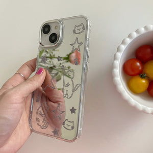 VILZSTUDIOS Charming Cat & Star iPhone Case