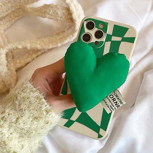 VILZSTUDIOS Stylish green checkered iPhone case