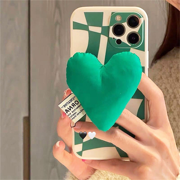 VILZSTUDIOS Stylish green checkered iPhone case
