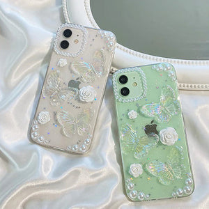 VILZSTUDIOS Clear phone case featuring a butterfly design