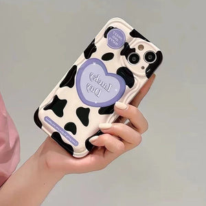 VILZSTUDIOS Stylish Cow Heart PopSocket iPhone Case
