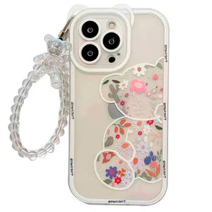 VILZSTUDIOS Floral Bear Chain iPhone Case design
