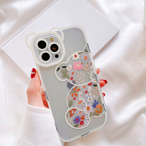 VILZSTUDIOS Floral Bear Chain iPhone Case design